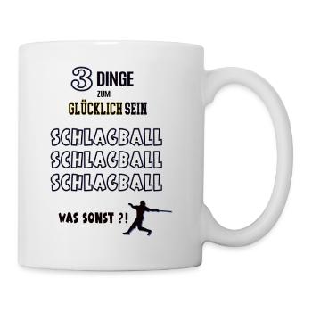 Schlagball Spieler Schlagballspiel Baseballspieler - Tasse - Weiß - Rechts