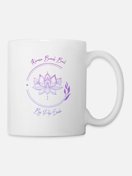 Lotus Flower Karma Beach Lila - Tasse - Weiß