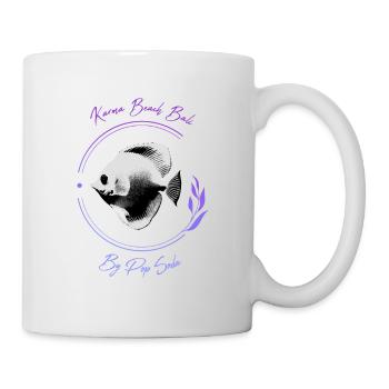 Karma Beach Tang fish violet - Mug blanc - blanc - Droite