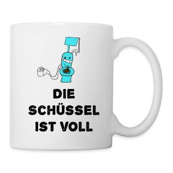 Toilette Klo WC 00 Schüssel Voll - Tasse - Weiß - Rechts