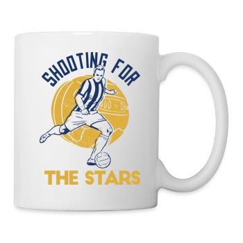 Shooting For The Stars Retro Cool Football Designs - Tasse - Weiß - Rechts