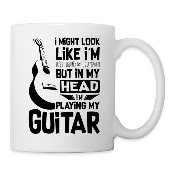Funny Guitar player - Tasse - Weiß - Rechts