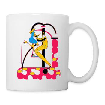 Les acrobates amoureux - Mug blanc - blanc - Droite