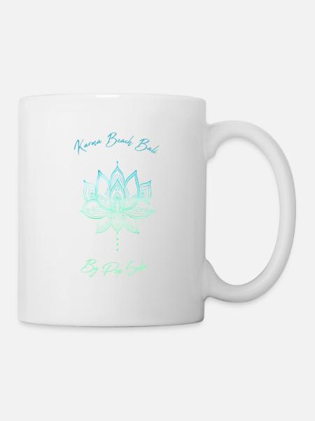 Blue lotus flower Karma Beach - Mug - white