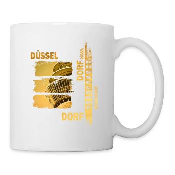 Dusseldorf Skyline Gold Germany City Grunge - Mug - white - Right