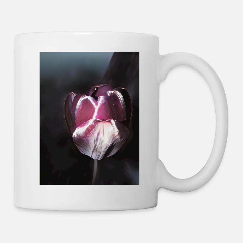Tulpe comic - Tasse - Weiß