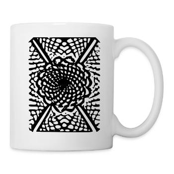 Abstraktes Design - Tasse - Weiß - Rechts