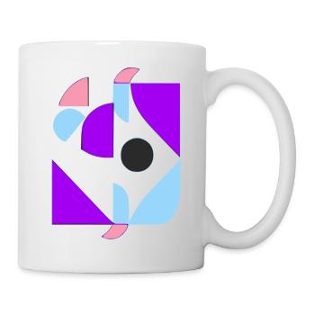 70s abstrait - Mug blanc - blanc - Droite