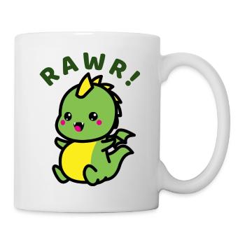 Süßer Dino RAWR! - Tasse - Weiß - Rechts