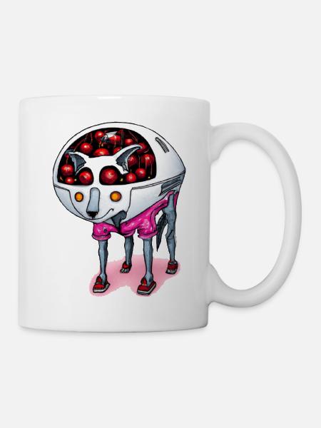 Cherry Dog - Tasse - Weiß