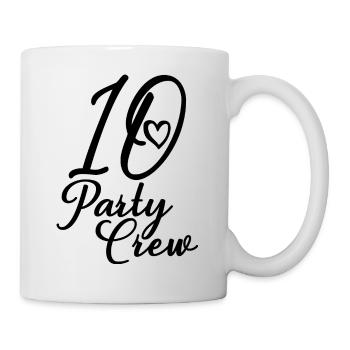 10 Party Crew 10th Birthday Party 10 Years Old - Mug - white - Right