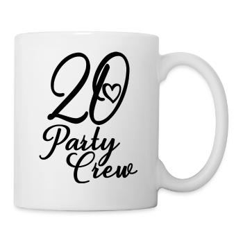 20 Party Crew 20. Geburtstag 20 Jahre alt - Tasse - Weiß - Rechts