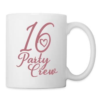 16 Party Crew 16. Geburtstag Party 16 Jahre alt - Tasse - Weiß - Rechts