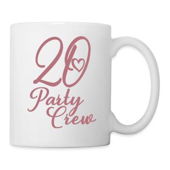 20 Party Crew 20. Geburtstag 20 Jahre alt - Tasse - Weiß - Rechts