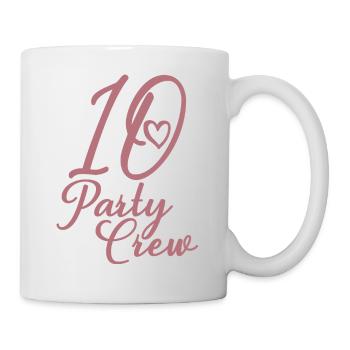 10 Party Crew 10th Birthday Party 10 Years Old - Mug - white - Right