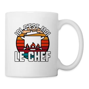 Ici c’est moi le chef - Mug blanc - blanc - Droite