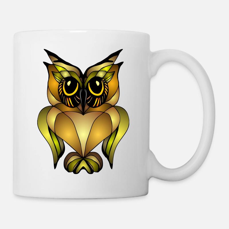 Eulenvogel - Tasse - Weiß