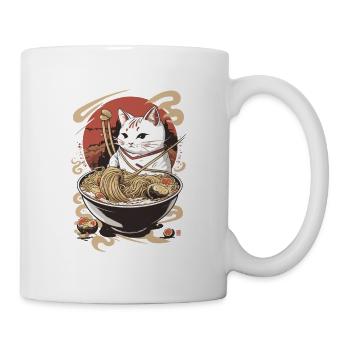 Japanische Ramen-Katze | Maru - Tasse - Weiß - Rechts