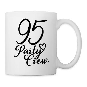 95 Party Crew 95th Birthday Party 95 Years Old - Mug - white - Right