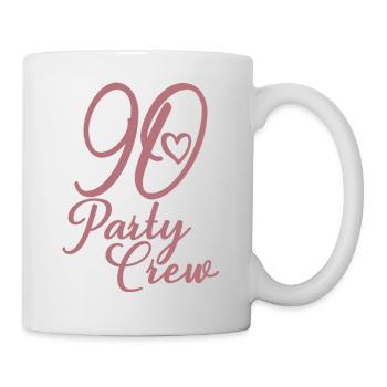 90 Party Crew 90th Birthday Party 90 Years Old - Mug - white - Right