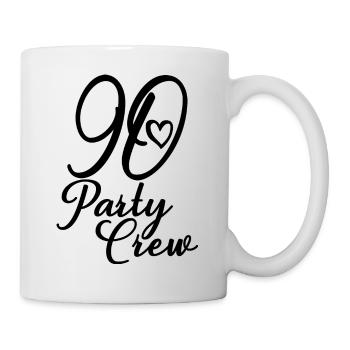 90 Party Crew 90th Birthday Party 90 Years Old - Mug - white - Right