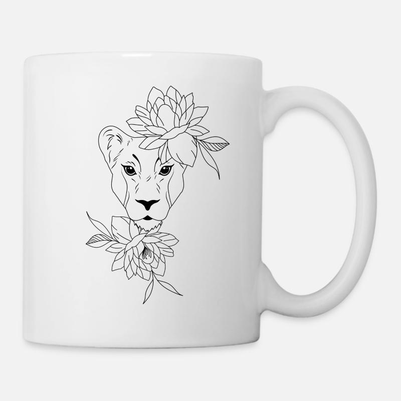 Löwe - Tasse - Weiß