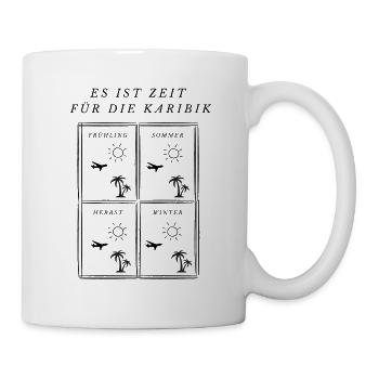 Zeit für die Karibik - Tasse - Weiß - Rechts