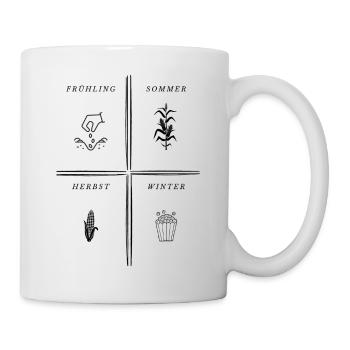 Das Gartenjahr - Tasse - Weiß - Rechts