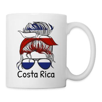 Costa Rica Flag Used Look Flag Vintage Home - Mug - white - Right