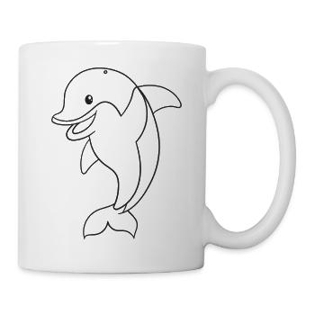 dolphin, mammal, gift, gift idea - Mug - white - Right