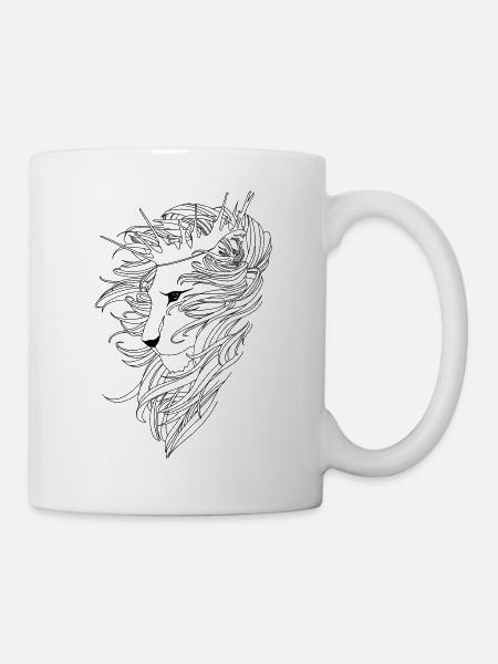 Löwe - Tasse - Weiß