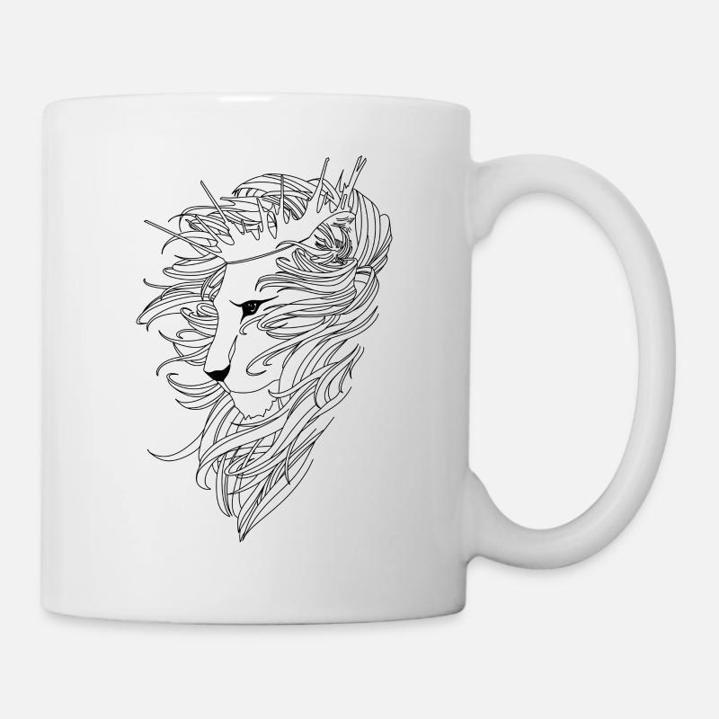 Löwe - Tasse - Weiß