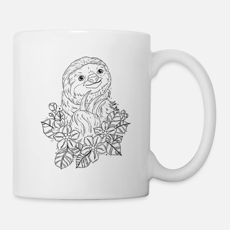 Faultier - Tasse - Weiß