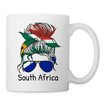 Drapeau de l’Afrique du Sud Drapeau sud-africain - Mug blanc - blanc - Droite