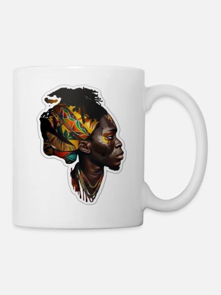 Schwarzafrikanischer Mann - Tasse - Weiß
