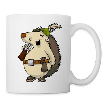 Jäger Igel - Tasse - Weiß - Rechts
