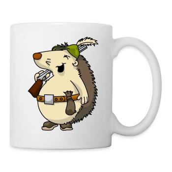 Jäger Igel - Tasse - Weiß - Rechts