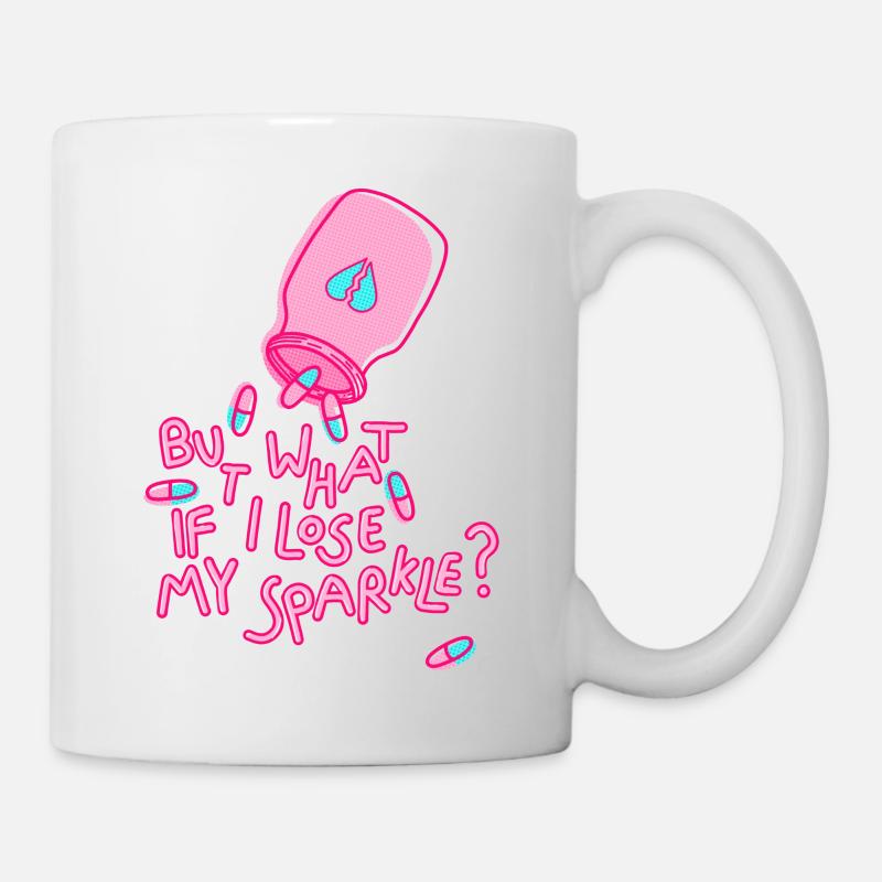 Et si je perds mon éclat en disant la santé mentale - Mug blanc - blanc
