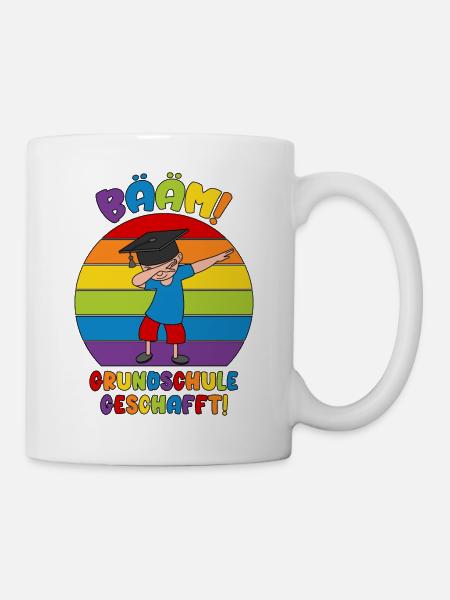 Bääm Schule geschafft Abschluss Grundschule 2026 - Tasse - Weiß