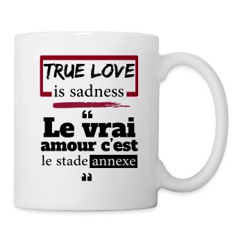 L'amour c'est le stade annexe - Expression drôles - Mug blanc - blanc - Droite