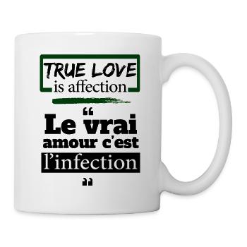 L'amour c'est l'infection- expression camerounaise - Mug blanc - blanc - Droite