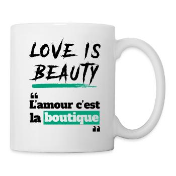 L'amour c'est la boutique - expression cameroun - Mug blanc - blanc - Droite