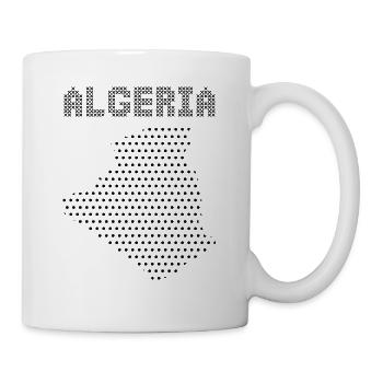Algeria with map of Algeria - Mug - white - Right