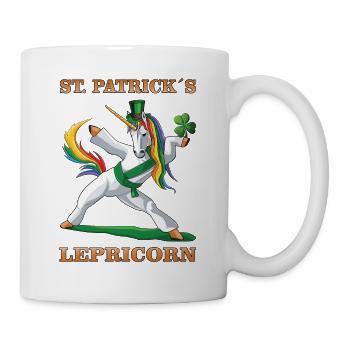 St Patrick´s Day Unicorn Leprechaun Lepricorn - Tasse - Weiß - Rechts