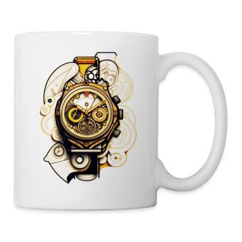 Men's watch Swiss chronograph for collectors - Mug - white - Right