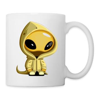 Mignon extraterrestre en veste à capuche - Mug blanc - blanc - Droite