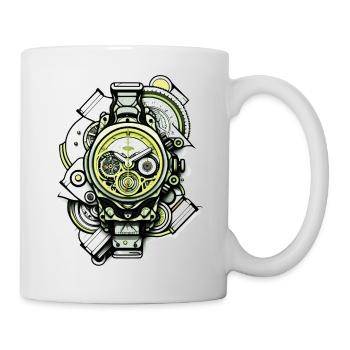 Uhr als Automatic oder Handaufzug für Vintage Fans - Tasse - Weiß - Rechts