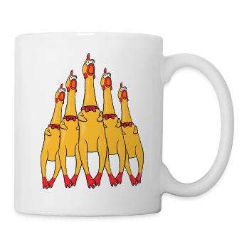 Funny Rubber Chickens - Mug - white - Right
