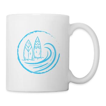 Surf, Wave Circle - Tasse - Weiß - Rechts
