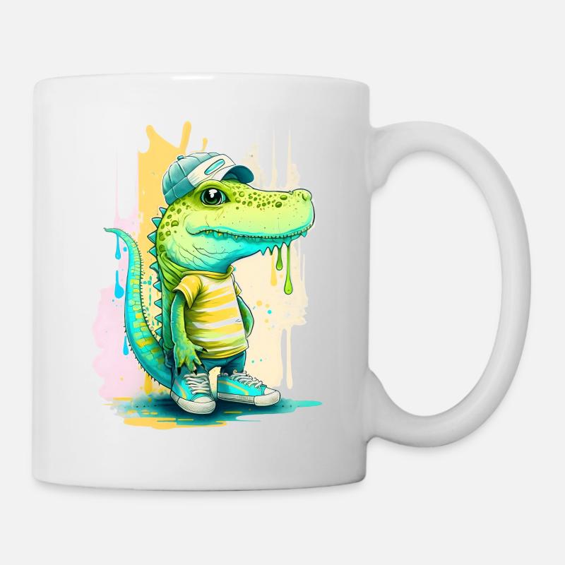 Conception d’alligator cool - Mug blanc - blanc